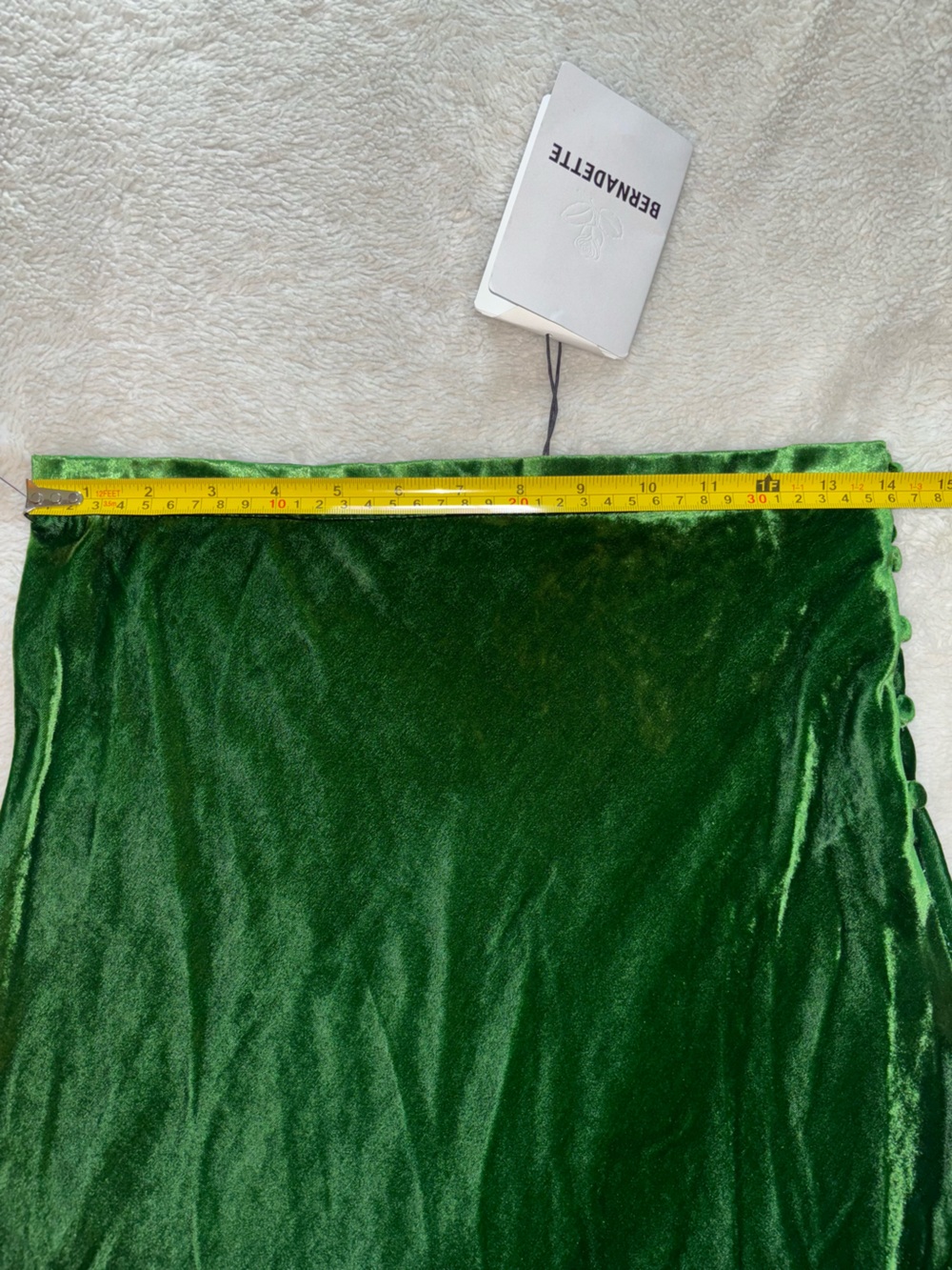 Bernadette Emerald Green Velvet Maxi Skirt Florence - Picture 6 of 7